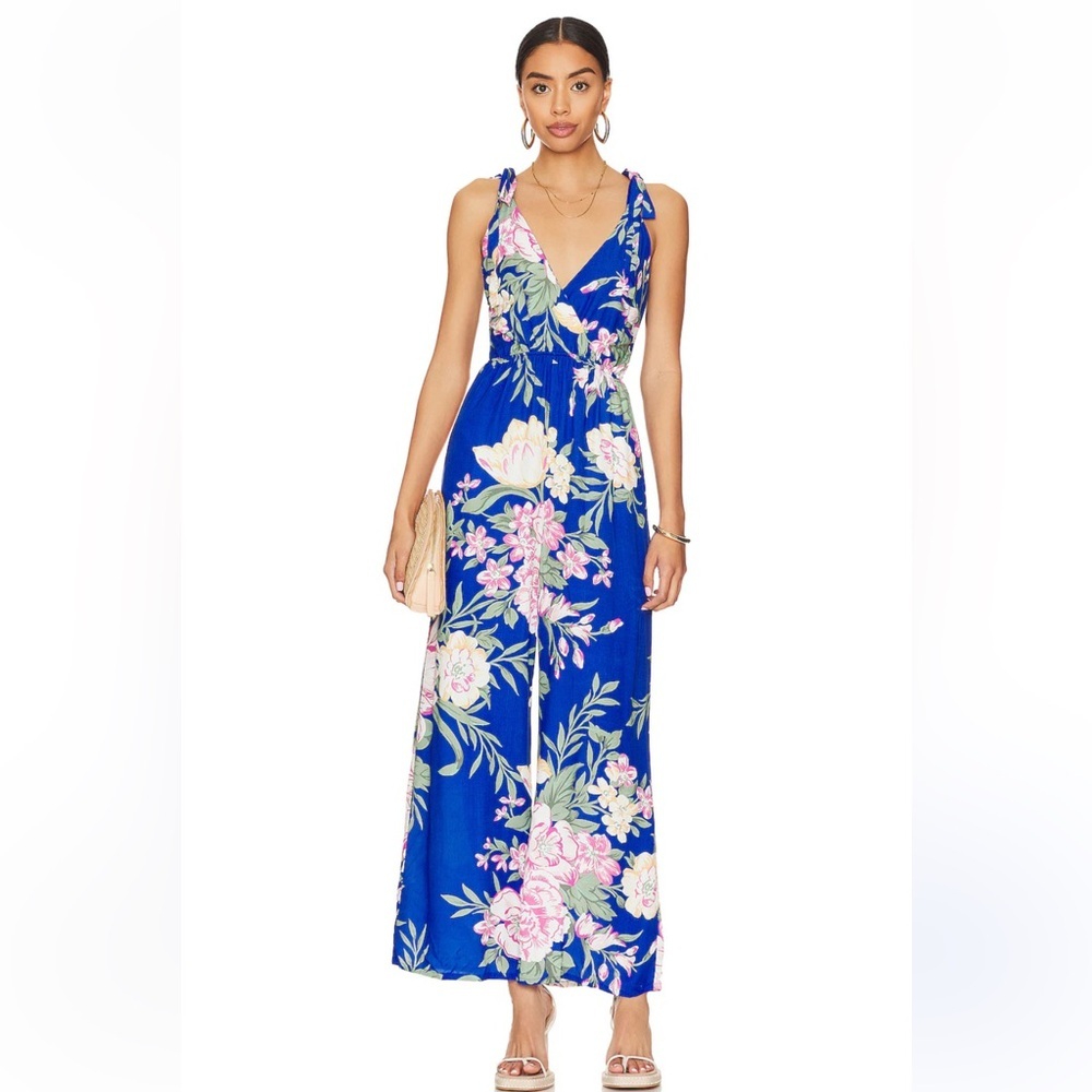 NEW • Maaji • Women’s Floralia Kennedy Beachwear Jumpsuit Blue / White  Medium